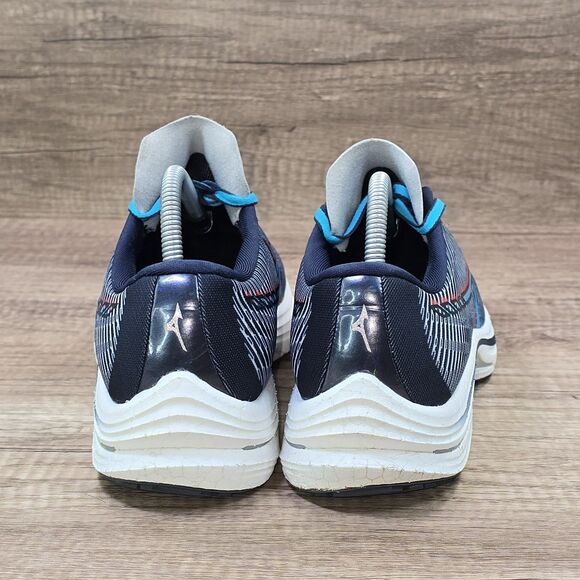 Mizuno Wave Rebellion Women's Size 9.5 Navy Blue White Running Shoes (J1GD211728 - Picture 4 of 9